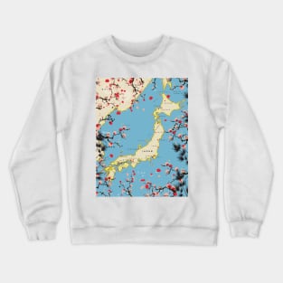 Japan travel poster Crewneck Sweatshirt